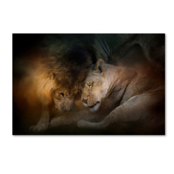 Jai Johnson 'Lion Love' Canvas Art, 30x47, Trademark Fine Art, Mfr#: ALI14555-C3047GG